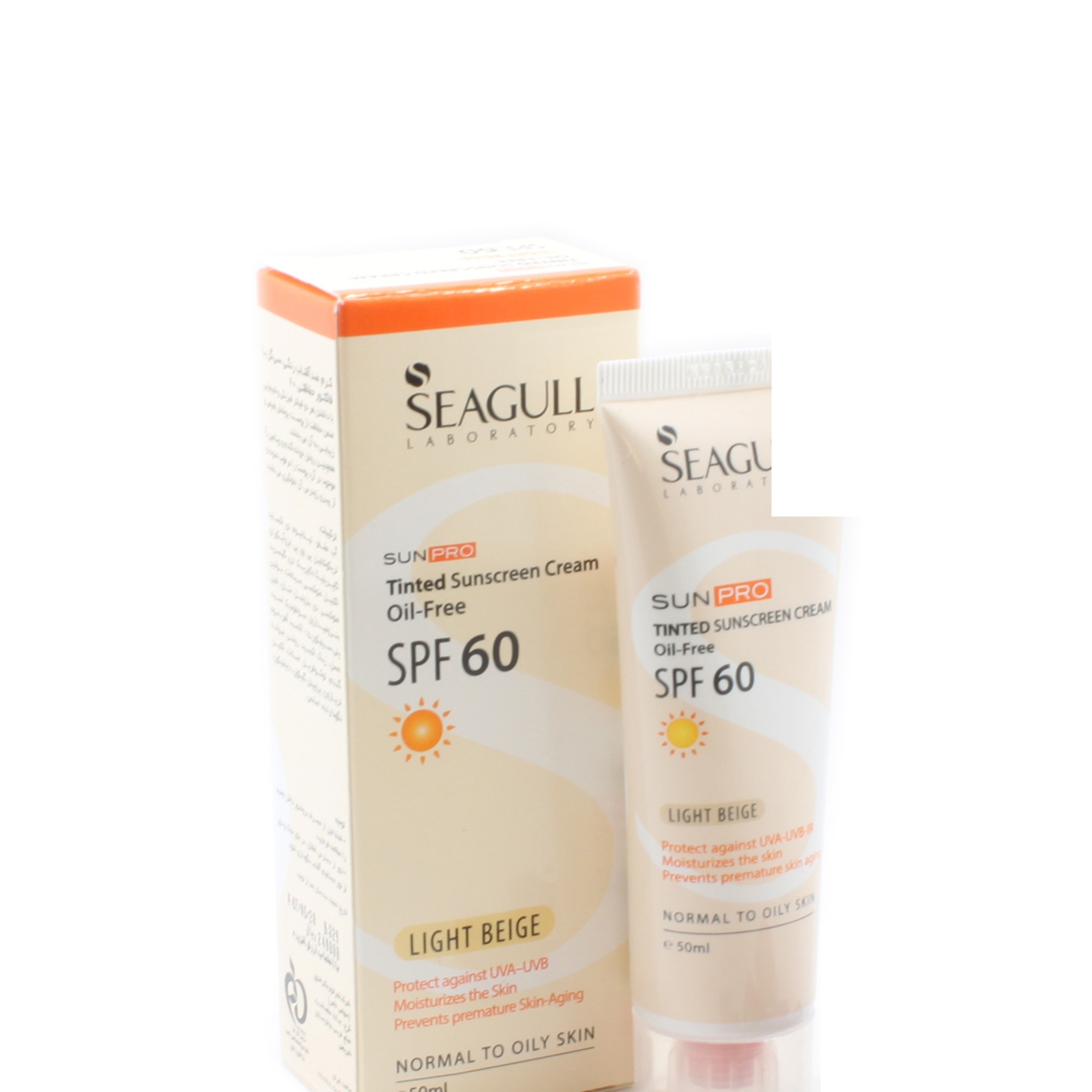 کرم ضد آفتاب SPF 60 سی گل رنگی بژ روشن